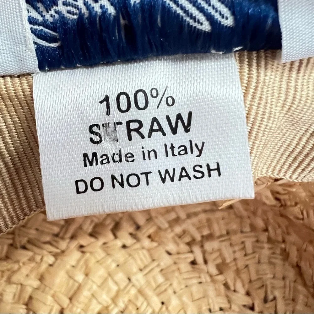 Grevi Mode Firenze Italy Tan 100% Straw Sun Summer Hat‎ - Picture 9 of 11